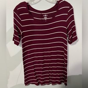 SO striped tunic tee